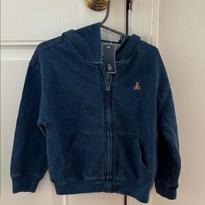 GAP Denim Blue Baby Zip-Up Hoodie size 4T